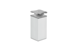 GTV Опора мебельная GTV DAK27, квадратная, H=100 мм, профиль 40×40 мм, алюминий, цвет алюминий.