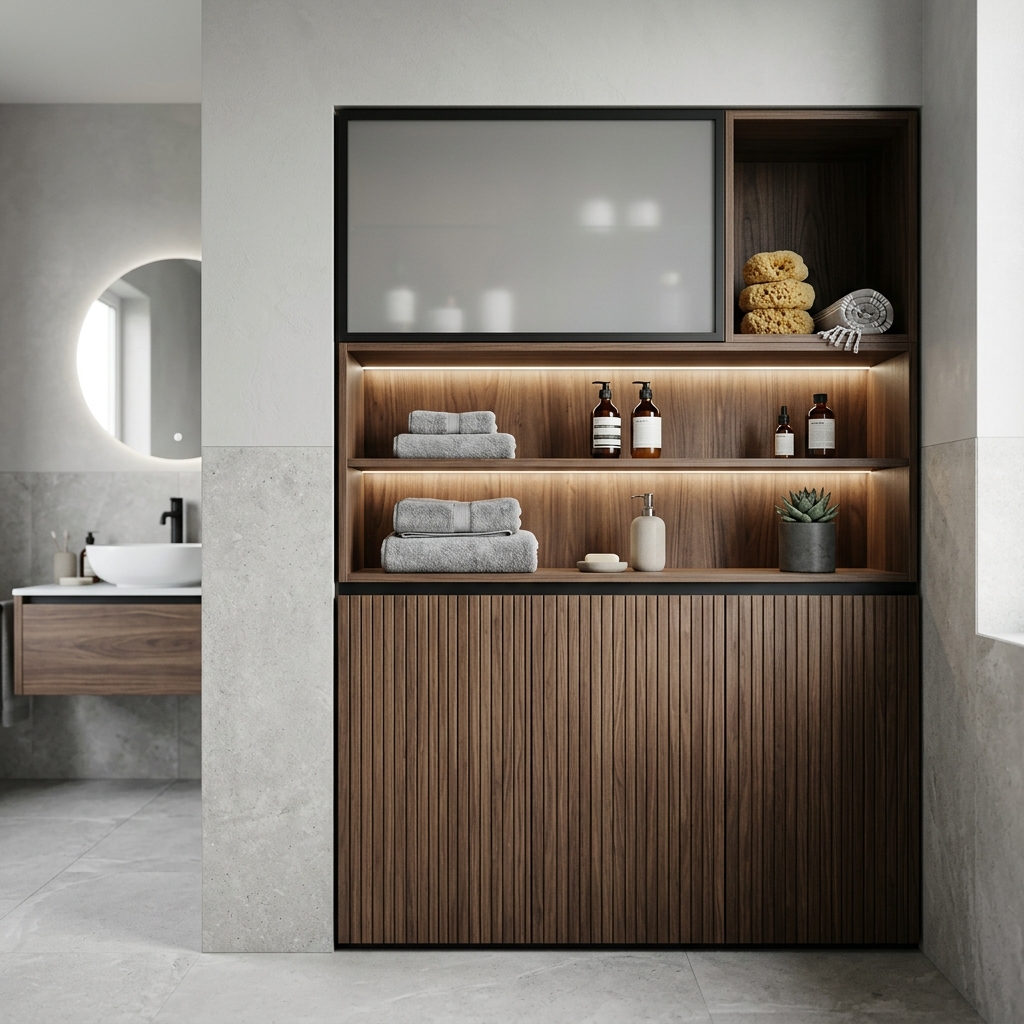 Современный шкаф для ванной