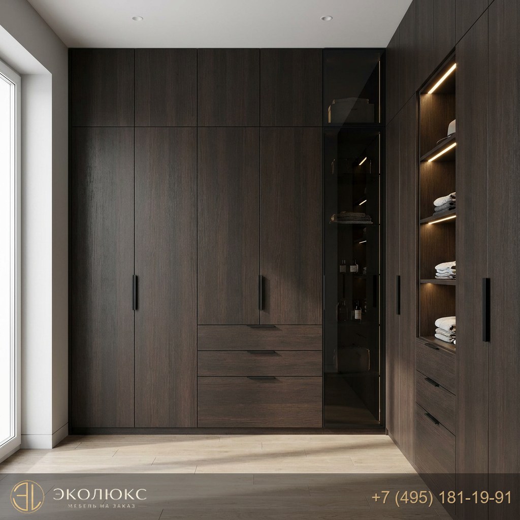 Гардеробная 246-3Т ВЕНГЕ ТЁМНЫЙ К1 (арт. 246-3Т), КЕДР